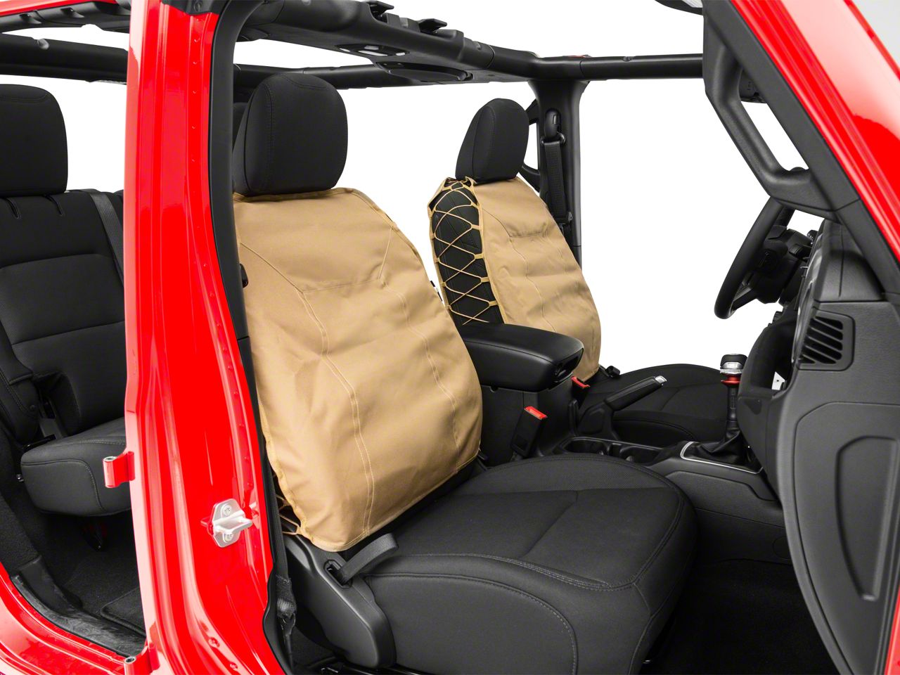 Smittybilt Jeep Wrangler G.E.A.R. Front Seat Covers Coyote Tan