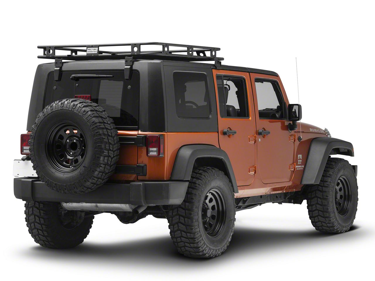 Smittybilt Jeep Wrangler Welded One-Piece Defender Roof Rack; 4.50