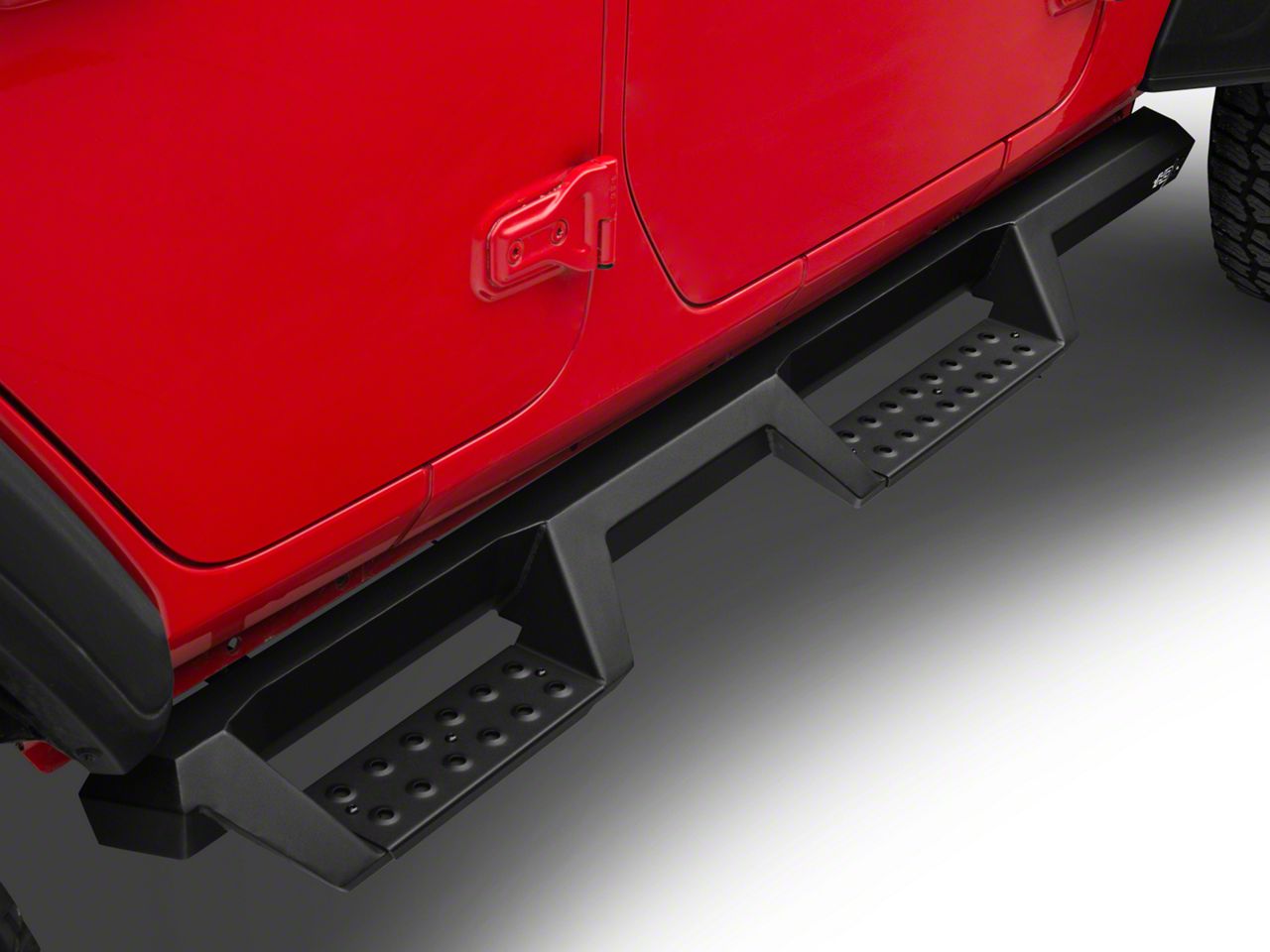 Jeep Wrangler HDX Drop Nerf Side Step Bars; Textured Black (18