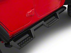 HDX Drop Nerf Side Step Bars; Textured Black (18-21 Jeep Wrangler JL 4 Door)