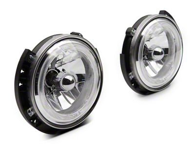 Raxiom LED Halo Headlights; Chrome Housing; Clear Lens (07-18 Jeep Wrangler JK)