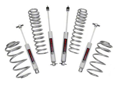 Rough Country 2.50-Inch Suspension Lift Kit with Premium N2.0 Shocks (97-06 2.4L or 2.5L Jeep Wrangler TJ)