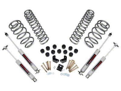 Rough Country 3.75-Inch Lift Combo Kit with Premium N3 Shocks (97-06 4.0L Jeep Wrangler TJ)