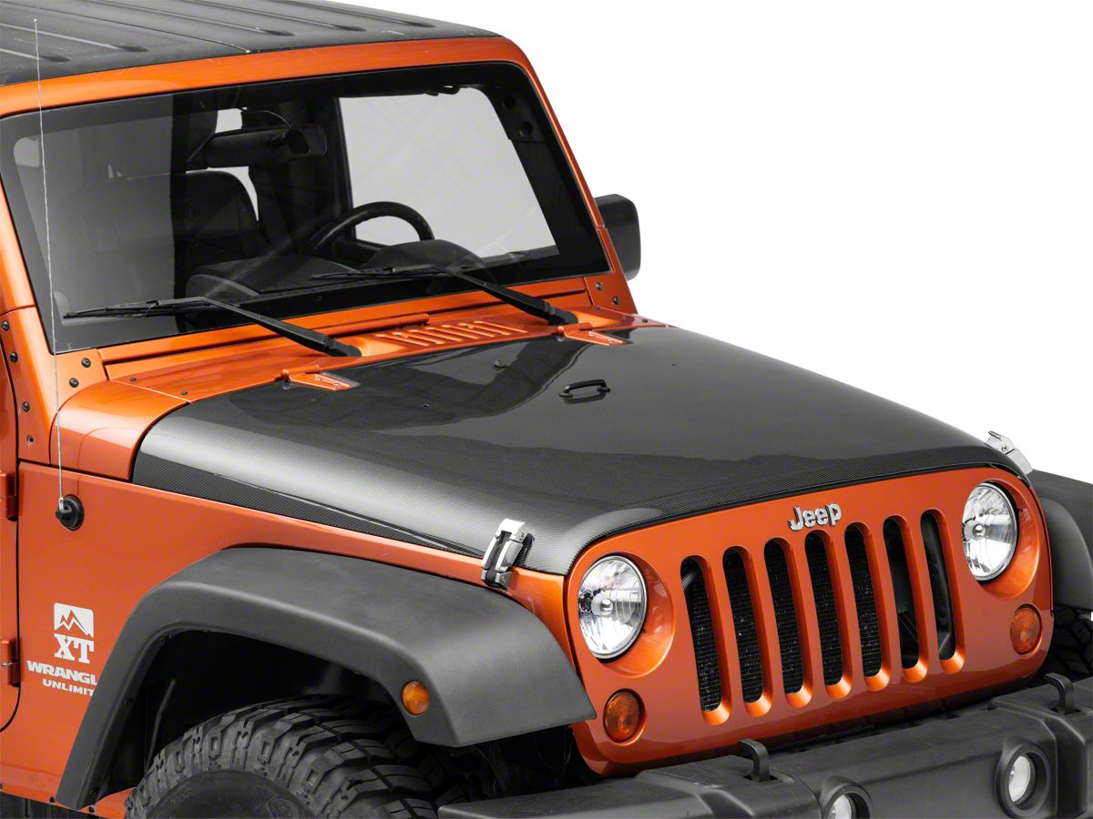 Anderson Composites Jeep Wrangler Type-OE Hood - Carbon Fiber AC-JPFH  (07-18 Jeep Wrangler JK)