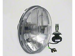 Delta LED Headlights with Defrost Element; Chrome Housing; Clear Lens (07-18 Jeep Wrangler JK)