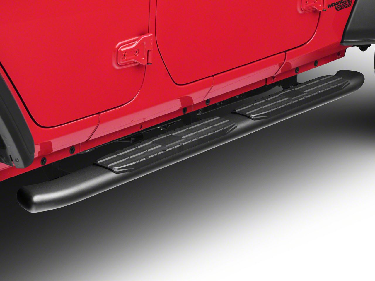 RedRock Jeep Wrangler Pinnacle Oval Bent End Side Step Bars; Fine ...