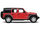 RedRock 4-Inch Oval Straight Side Step Bars; Textured Black (18-24 Jeep Wrangler JL 4-Door)