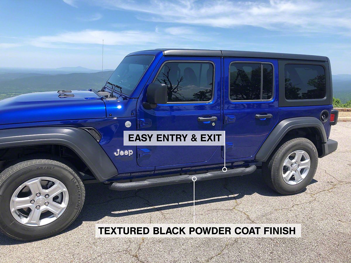 Redrock 4x4 Jeep Wrangler 3 In Round Curved Side Step Bars