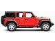 RedRock 4-Inch Oval Curved Side Step Bars; Semi-Gloss Black (18-24 Jeep Wrangler JL 4-Door)