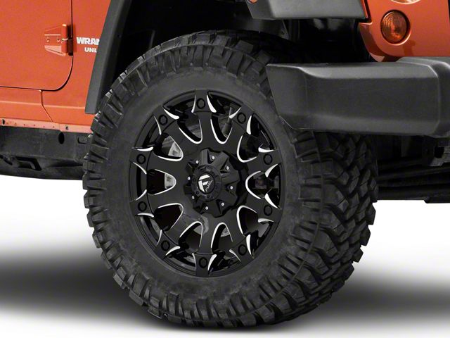 Fuel Wheels Battle Axe Gloss Black Milled Wheel; 20x9 (07-18 Jeep Wrangler JK)