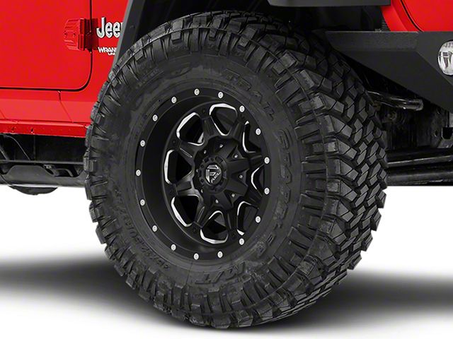 Fuel Wheels Boost Matte Black Milled Wheel; 17x9 (18-24 Jeep Wrangler JL)