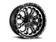Fuel Wheels Crush Matte Black Machined Wheel; 20x9 (07-18 Jeep Wrangler JK)
