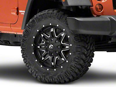 Fuel Wheels Jeep Wrangler Lethal Satin Black Milled Wheel; 20x10  D56720002645 (07-18 Jeep Wrangler JK)