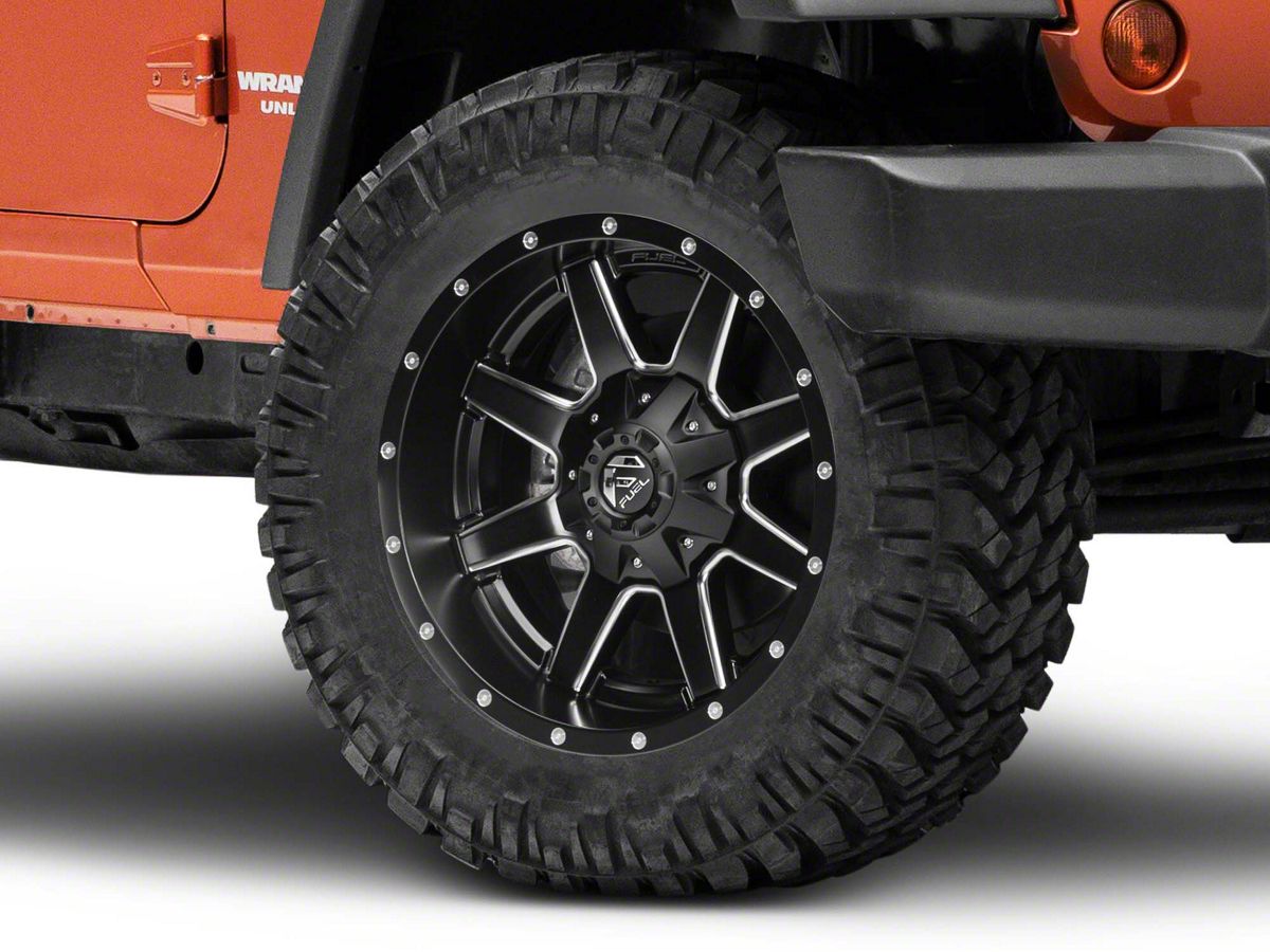 Fuel Wheels Jeep Wrangler Maverick Black Milled Wheel - 20x10 D53820002647  (07-18 Jeep Wrangler JK)