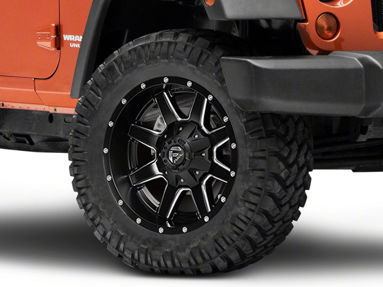 Fuel Wheels Jeep Wrangler Maverick Matte Black Milled Wheel; 20x14 ...