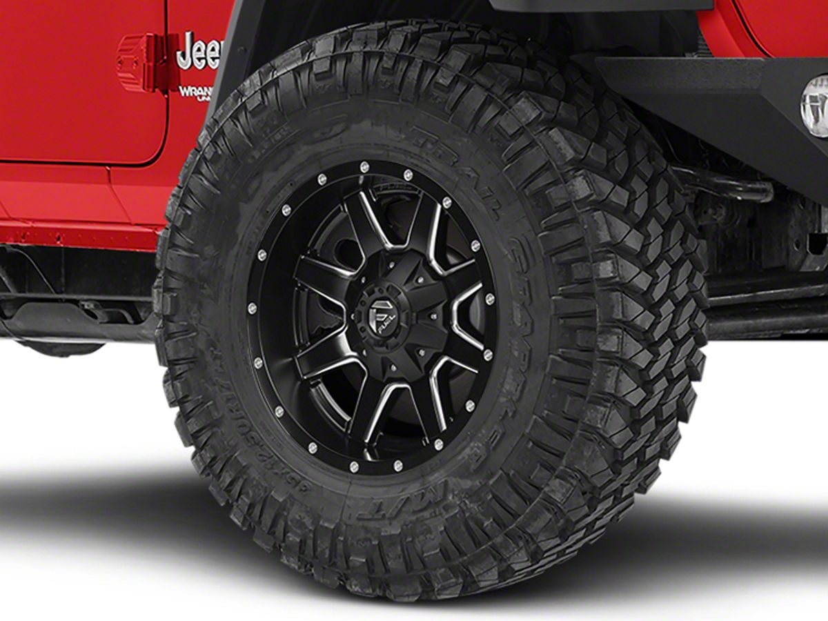 Fuel Wheels Jeep Wrangler Maverick Matte Black Milled Wheel; 18x12  D53818202647 (18-23 Jeep Wrangler JL) - Free Shipping