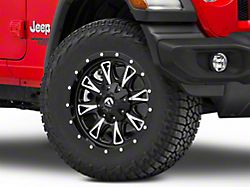 Fuel Wheels Throttle Black Milled Wheel; 18x9 (07-18 Jeep Wrangler JK)
