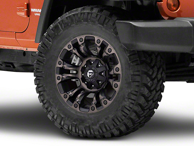 Fuel Wheels Vapor Matte Black Machined Wheel; 18x9 (07-18 Jeep Wrangler JK)