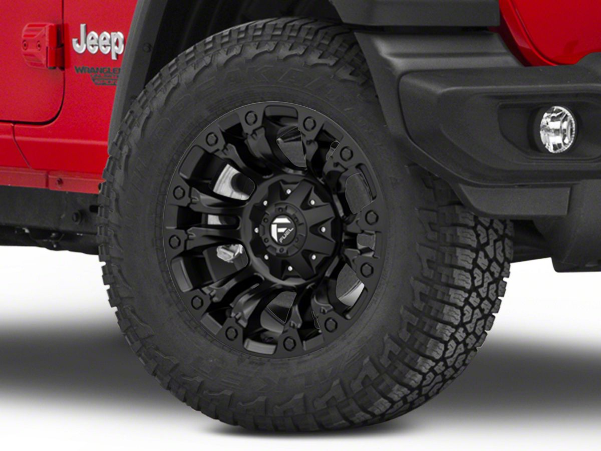 Fuel Wheels Jeep Wrangler Vapor Matte Black Wheel; 18x9 D56018902645 (18-23 Jeep  Wrangler JL) - Free Shipping