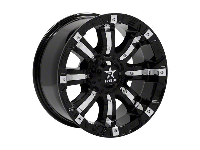 RBP 94R Black with Chrome Inserts Wheel; 20x10 (07-18 Jeep Wrangler JK)