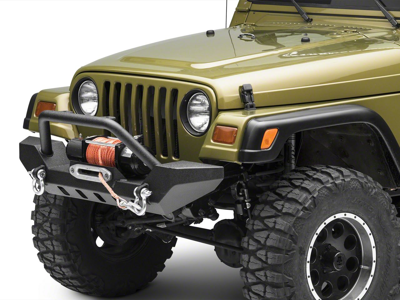 Barricade Jeep Wrangler Adventure HD Front Bumper with D-Rings J122468 ...