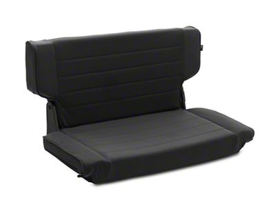 Rugged Ridge Fold and Tumble Rear Seat; Black Denim (97-02 Jeep Wrangler TJ)