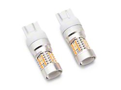 Axial Dual Color LED Front Turn Signal Light Bulbs; 7443 (18-22 Jeep Wrangler JL Sport)