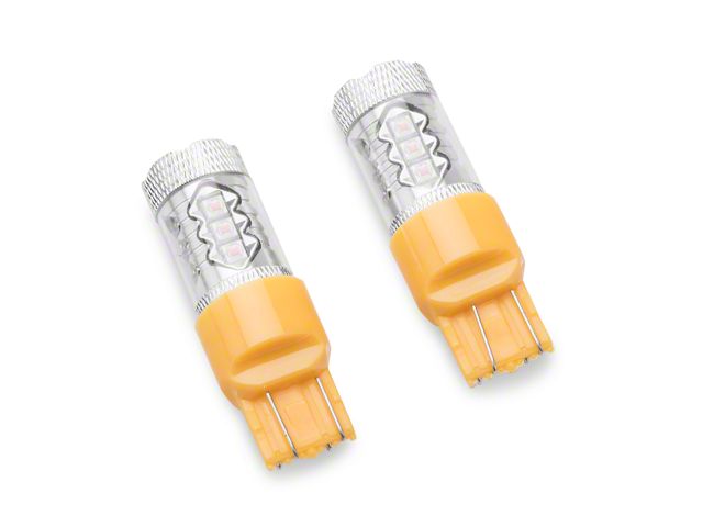 Stage 3 Amber LED Front Turn Signal Light Bulbs; 7443 (18-24 Jeep Wrangler JL Sport)