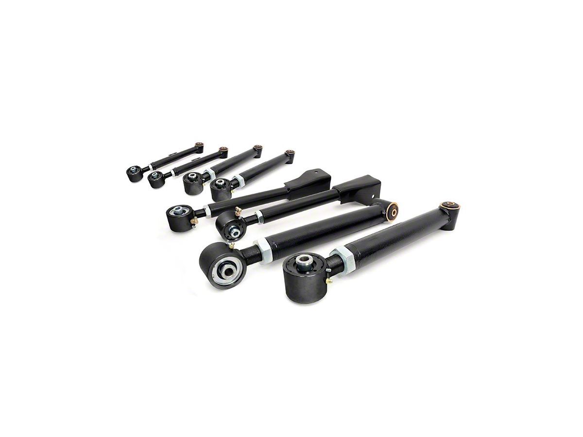 Rough Country Jeep Wrangler Front & Rear Complete Set of Adjustable Control  Arms 11470 (97-06 Jeep Wrangler TJ)