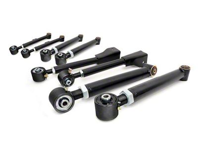 Rough Country Adjustable Front and Rear Control Arms for 0 to 6-Inch Lift (97-06 Jeep Wrangler TJ)
