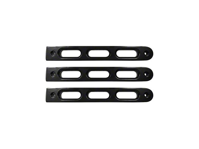 DV8 Offroad Slot Style Door Handle Inserts; Black (07-18 Jeep Wrangler JK 2-Door)