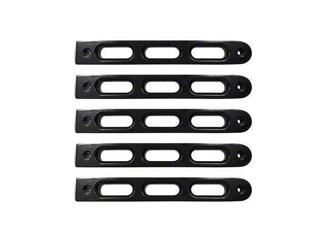 DV8 Offroad Slot Style Door Handle Inserts; Black (07-18 Jeep Wrangler JK 4-Door)