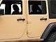DV8 Offroad Rail Style Door Handle Inserts; Black (07-18 Jeep Wrangler JK 4-Door)