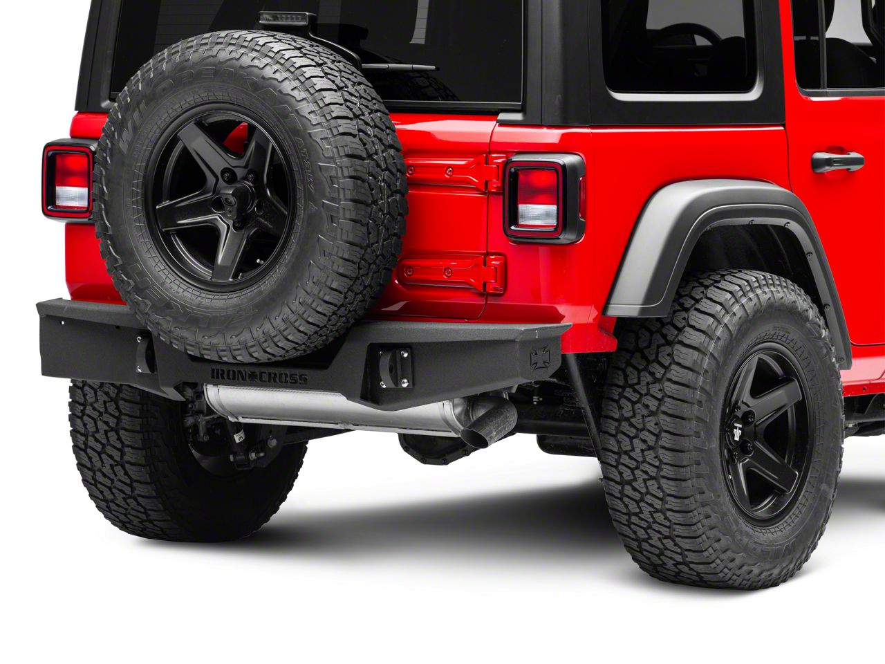 Iron Cross Automotive Jeep Wrangler Stubby Rear Bumper; Matte Black GP ...