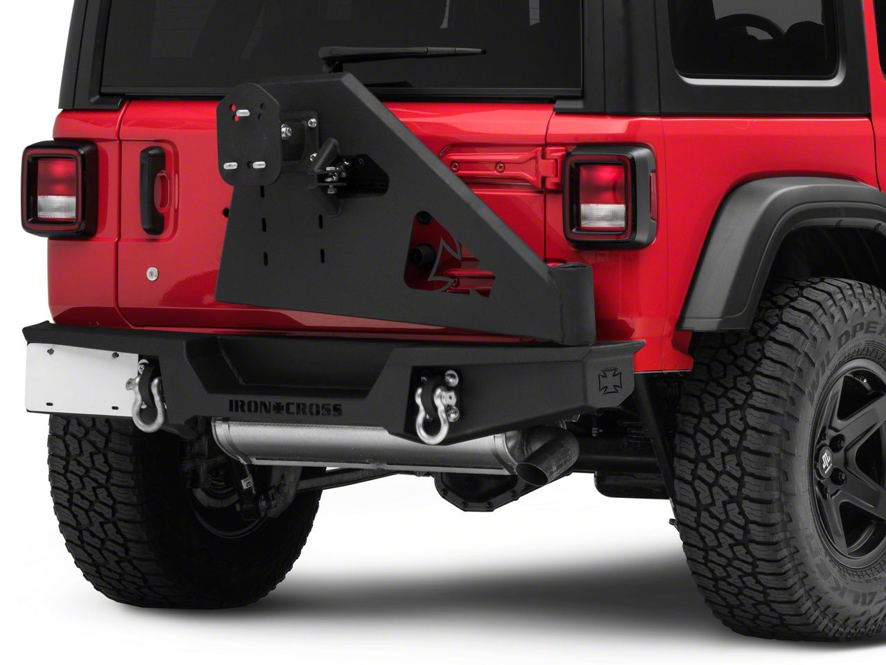 Iron Cross Automotive Jeep Wrangler Stubby Rear Bumper with Tire ...