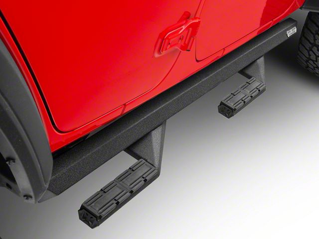 Iron Cross Automotive Side Arm Steps; Matte Black (18-23 Jeep Wrangler JL 4-Door)