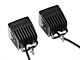 Rough Country 2-Inch Black Series LED Cube Lights with Windshield Mounting Brackets (18-24 Jeep Wrangler JL, Excluding Rubicon 392)
