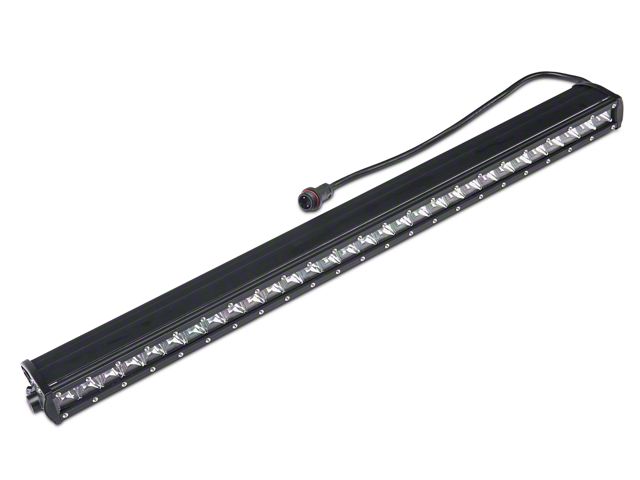 Rough Country 30-Inch Chrome Series LED Light Bar with Hood Mounting Brackets (20-24 Jeep Gladiator JT, Excluding Mojave)