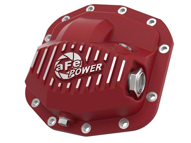 AFE Dana M186-12 Pro Series Front Differential Cover; Red (18-22 Jeep Wrangler JL, Excluding Rubicon)
