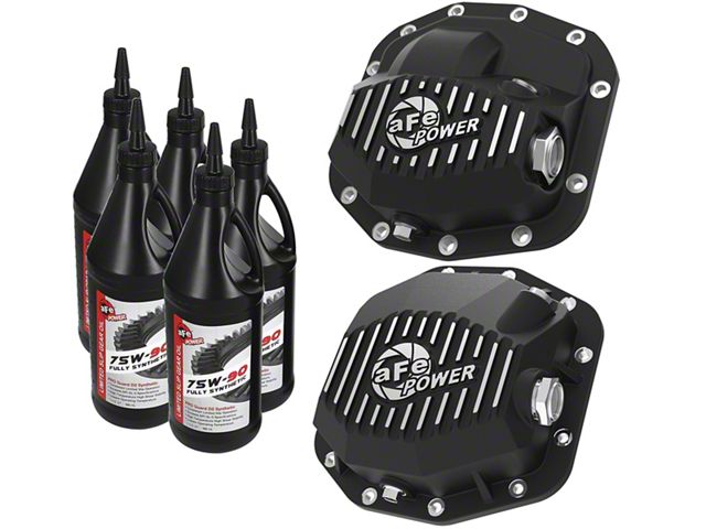 AFE Dana M210-12/M220-12 Pro-Series Differential Covers with Gear Oil (18-22 Jeep Wrangler JL)