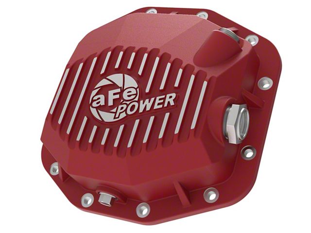 AFE Dana M220-12 Pro Series Rear Differential Cover; Red (18-22 Jeep Wrangler JL)