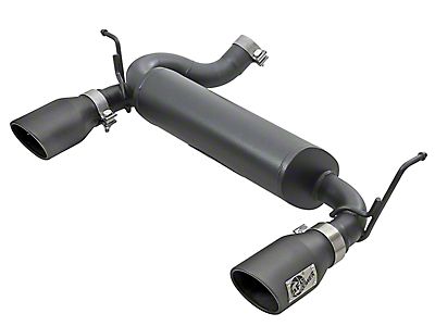 AFE Wrangler Rebel Series Axle-Back Exhaust w/ Black Tips 49-48061-B (07-18 Jeep  Wrangler JK) - Free Shipping