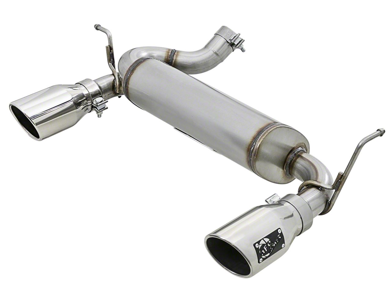 AFE Jeep Wrangler Rebel Series Axle-Back Exhaust System With Polished ...