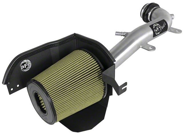 AFE Magnum FORCE Stage-2 XP Cold Air Intake with Pro-GUARD 7 Oiled Filter; Brushed Aluminum (18-23 3.6L Jeep Wrangler JL)