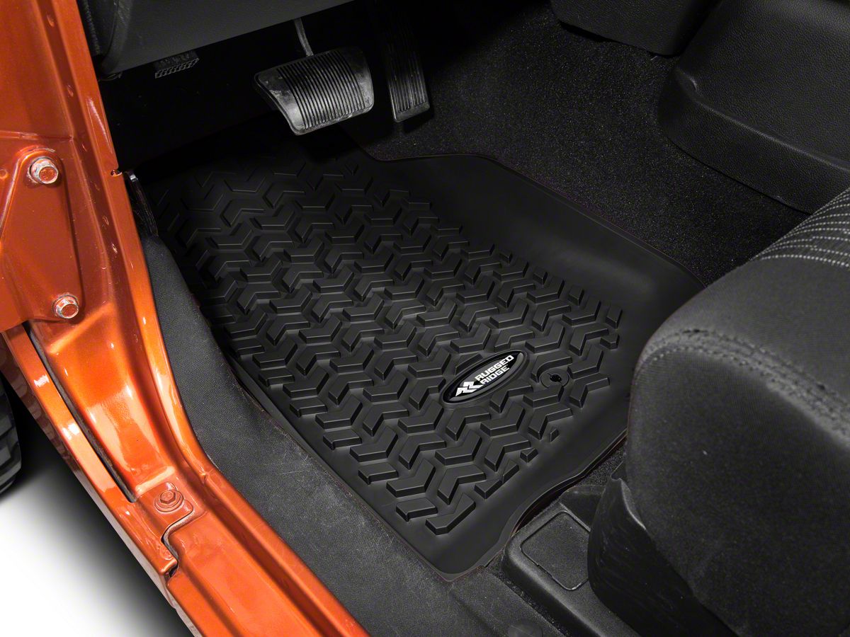 Rugged Ridge Jeep Wrangler All Terrain Front Floor Mats Black