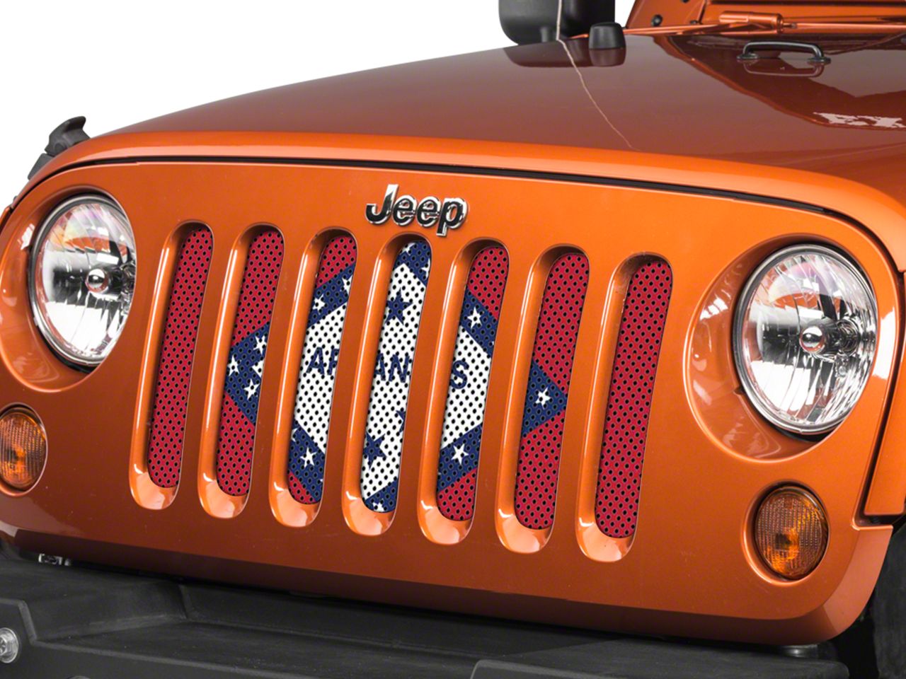 Under The Sun Inserts Jeep Wrangler Grille Insert; Arkansas State Flag ...