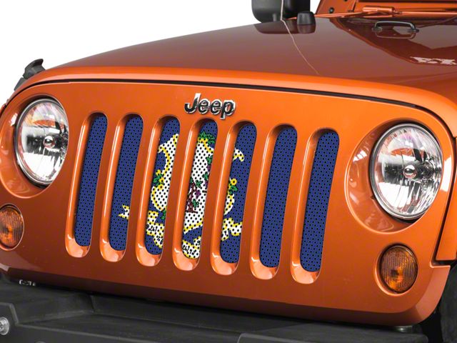 Under The Sun Inserts Grille Insert; Connecticut State Flag (07-18 Jeep Wrangler JK)