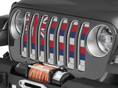 Under The Sun Inserts Grille Insert; Hawaii State Flag (20-23 Jeep Gladiator JT w/o TrailCam; 2024 Jeep Gladiator JT Sport)
