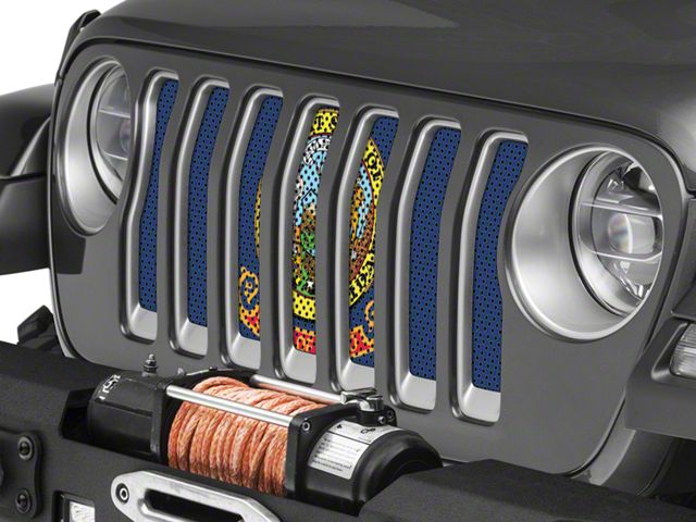 Under The Sun Inserts Grille Insert; Idaho State Flag (18-23 Jeep Wrangler JL w/o TrailCam; 2024 Jeep Wrangler JL Sport)