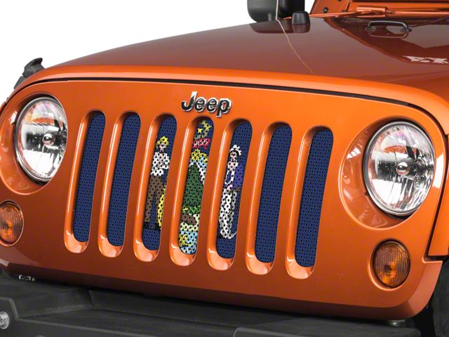 Under The Sun Inserts Grille Insert; Maine State Flag (07-18 Jeep Wrangler JK)